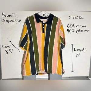 ORIGINAL USE BOARDWALK STRIPED POLO